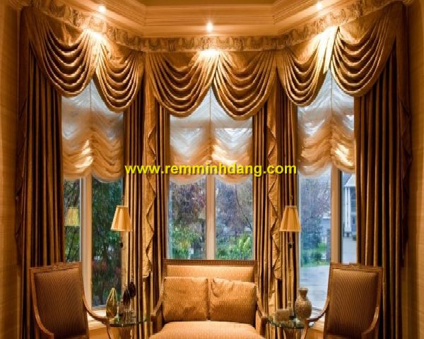 Các mẫu rèm cửa trang trí yếm võng hay còn gọi là yếm quả